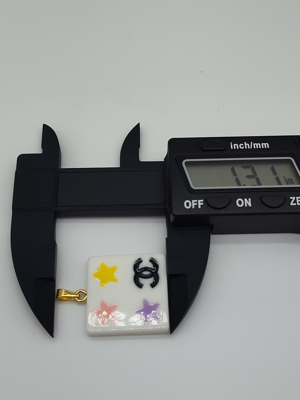 CHANEL A23 Pastel Star Tile Zipper Pull Charm Pendant Kawaii CC Collector Piece - Picture 4 of 4
